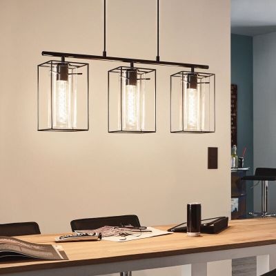 Modern üveg függőlámpa fekete, Aprica