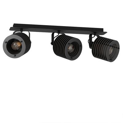 Modern fa mennyezeti spot lámpa fekete, Randy