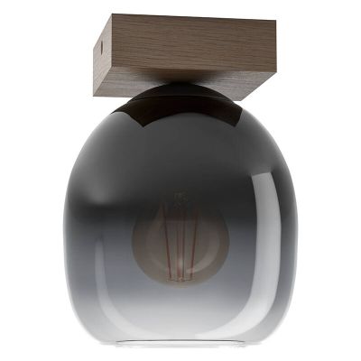 Retro fa mennyezeti lámpa barna, Frida