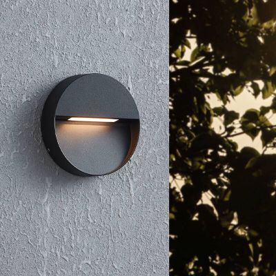 Retro alumínium kültéri lámpa fekete, Lamar, 4,8 W, melegtől hidegig állítható fehér LED, IP65