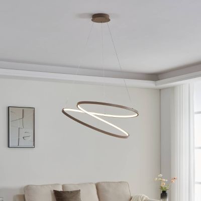 Retro alumínium függőlámpa bézs, Ties, 42 W, 3000 K LED