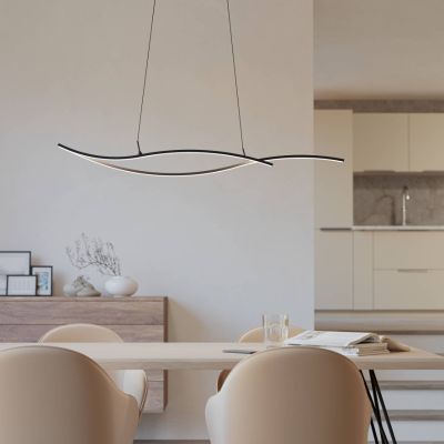 Design acél függőlámpa fekete, Tevin, 20 W, 4000 K LED