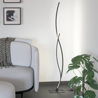 Design acél állólámpa fekete, Tevin, 20 W, 4000 K LED, kapcsolóval