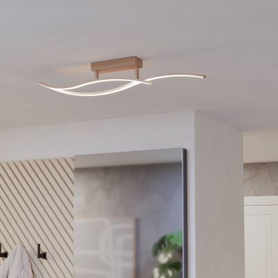 Design acél mennyezeti lámpa barna, Tevin, 12 W, 4000 K LED
