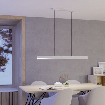 Design műanyag okos függőlámpa fehér, Birkan, 19 W, RGBW LED, távirányítóval