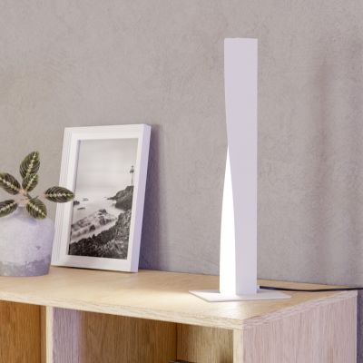 Design műanyag asztali lámpa fehér, Birkan, 9 W, RGBW LED, távirányítóval