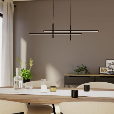 Retro műanyag függőlámpa fekete, Thera, 20 W, 3000 K LED