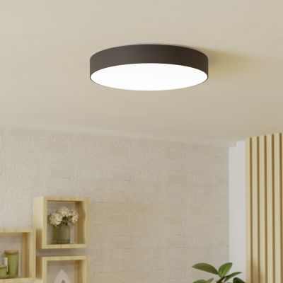 Retro műanyag okos mennyezeti lámpa fekete, Germen, 26 W, RGBW LED, távirányítóval