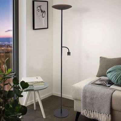 Retro acél állólámpa fekete, Crijn, 26,5 W, 2700 K LED, kosketushimmentimellä