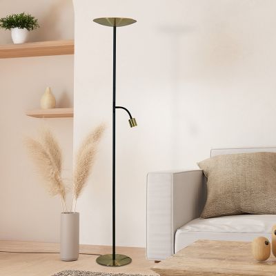 Retro acél állólámpa sárgaréz, Crijn, 26,5 W, 2700 K LED, kosketushimmentimellä