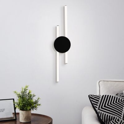 Design alumínium fali lámpa fekete, Vixa, 20 W, 3000 K LED