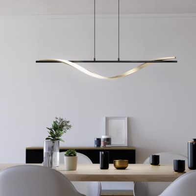 Design műanyag függőlámpa sárgaréz, Cunera, 20 W, melegtől hidegig állítható fehér LED, 3 fokozatban szabályozható