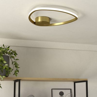 Design alumínium mennyezeti lámpa arany, Minouche, 9,7 W, white switch LED