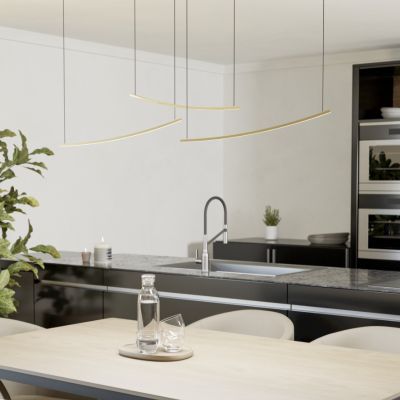 Retro műanyag függőlámpa sárgaréz, Vilko, 22 W, white switch LED