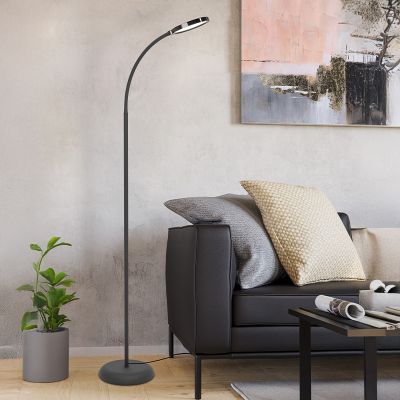 Retro műanyag állólámpa fekete, Querine, 5,5 W, white switch LED, 3 fokozatban szabályozható