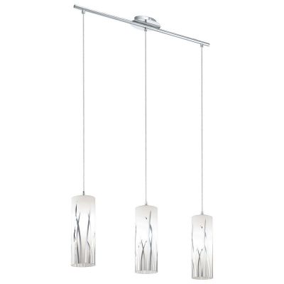 Design üveg függőlámpa króm, Ilyas