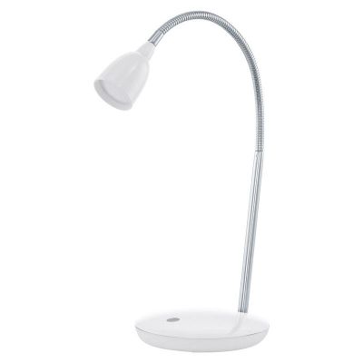 Műanyag íróasztal lámpa fehér, Matteo, 3 W, 3000 K LED, kapcsolóval