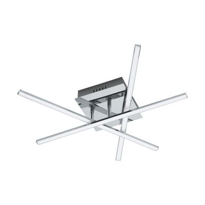 Retro acél mennyezeti lámpa króm, Arantxa, 18 W, 3000 K LED