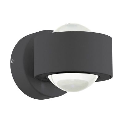 Retro műanyag fel le fali lámpa antracit, Beerd, 3 W, 3000 K LED