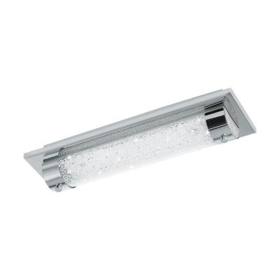 Design üveg mennyezeti lámpa króm, Iris, 8 W, 4000 K LED, IP44
