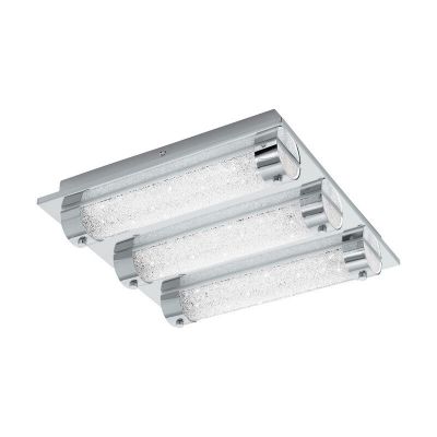 Design üveg mennyezeti lámpa króm, Iris, 7 W, 4000 K LED, IP44