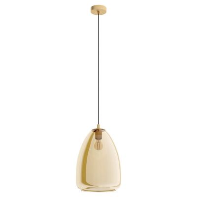 Design acél függőlámpa borostyán, Fredericus