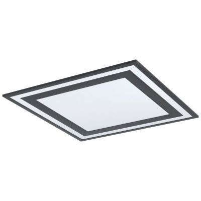 Retro alumínium plafon lámpa fekete, Tirzah, 36 W, 4000 K LED