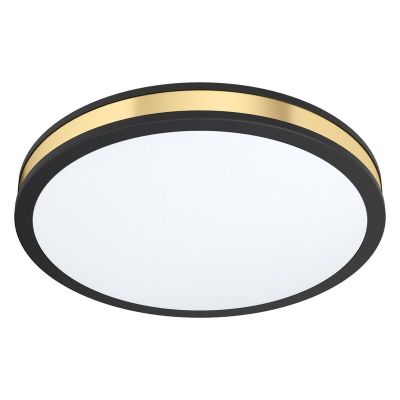 Retro acél plafon lámpa fekete, Rivano, 24 W, 3000 K LED