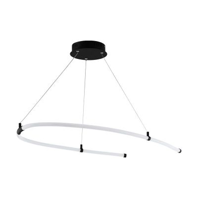 Retro acél függőlámpa fekete, Gamze, 27 W, 3000 K LED