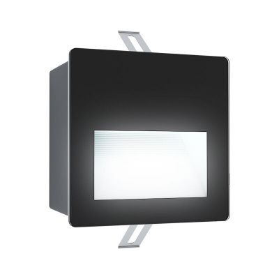 Retro alumínium beépíthető kültéri fali lámpa fekete, Luigino, 3,7 W, 4000 K LED, IP65