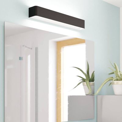 Retro alumínium fürdőszoba fali lámpa fekete, Rafael, 26,5 W, 3000 K LED, IP44