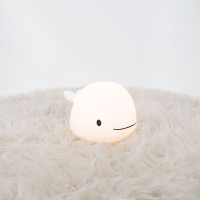 Műanyag gyerek asztali lámpa fehér, Whale, 5 W, RGBW LED
