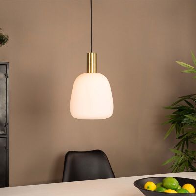 Design üveg függőlámpa fehér, Jeannine