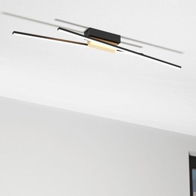 Retro alumínium mennyezeti lámpa fekete, Leintje, 13 W, 3000 K LED