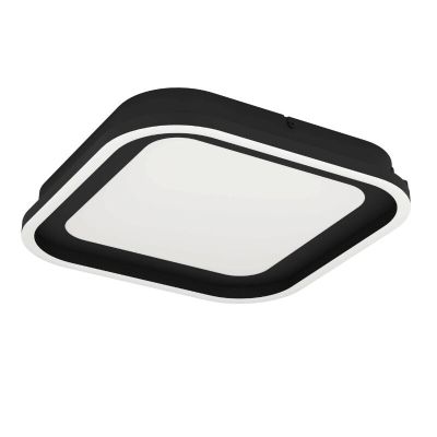 Retro alumínium mennyezeti lámpa fekete, Thijn, 11 W, melegtől hidegig állítható fehér LED, 3 fokozatban szabályozható