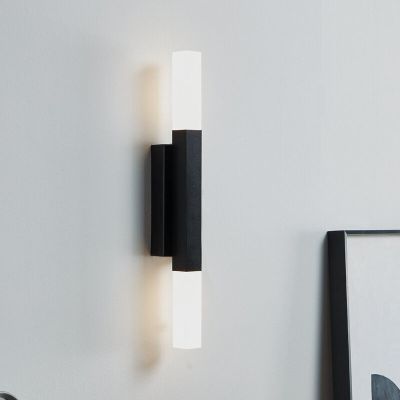 Retro alumínium tükör világítás fekete, Yolande, 5,5 W, 3000 K LED, IP44