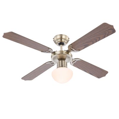 Barna klasszikus mennyezeti ventilátor rozsdamentes acélból, Henza, húzókapcsolóval