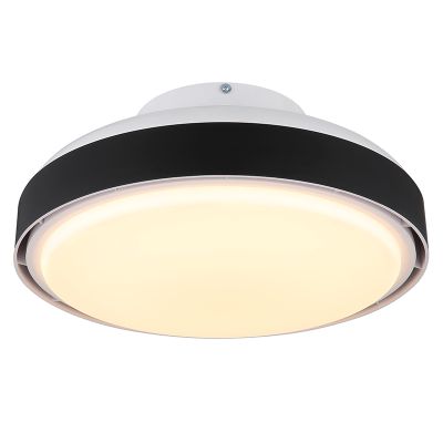 Fekete modern mennyezeti ventilátor műanyagból, Madhavi, 40W, meleg fehértől hideg fehérig állítható LED, távirányítóval