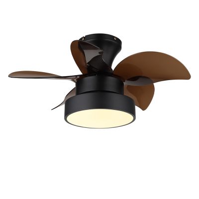 Nikkel mintás mennyezeti ventilátor fémből, Mahmut, 22W, fehér LED kapcsoló, távirányítóval