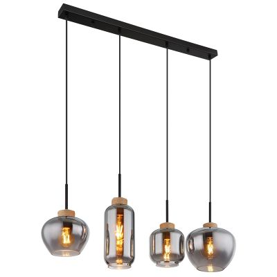 Design üveg függőlámpa fekete, Marck