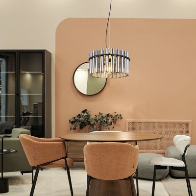 Design üveg függőlámpa fekete, Genelva