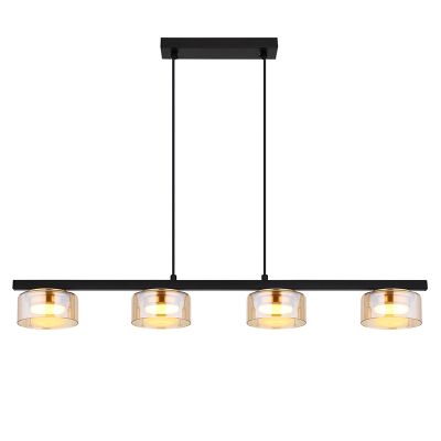Design fém függőlámpa borostyán, Jamahl