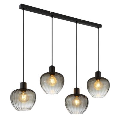 Design üveg függőlámpa fekete, Tilda