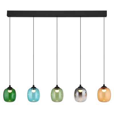 Design üveg függőlámpa tarka, Karsten, 27 W, 3000 K LED, 3 fokozatban szabályozható
