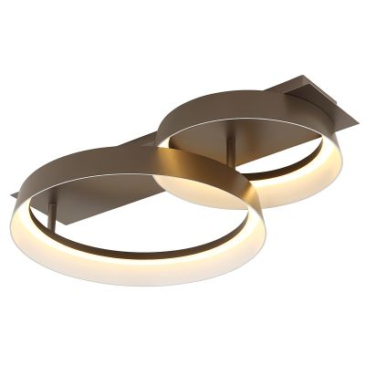 Design fém plafon lámpa barna, Sybrich, 24 W, 3000 K LED