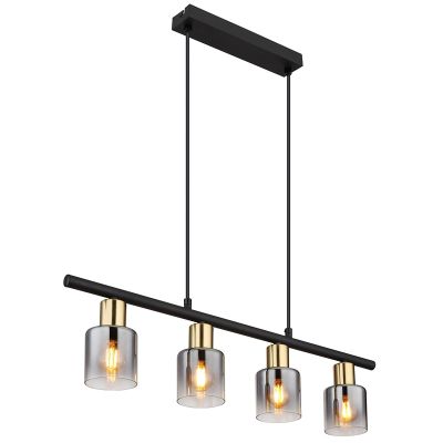 Design üveg függőlámpa fekete, Hasret