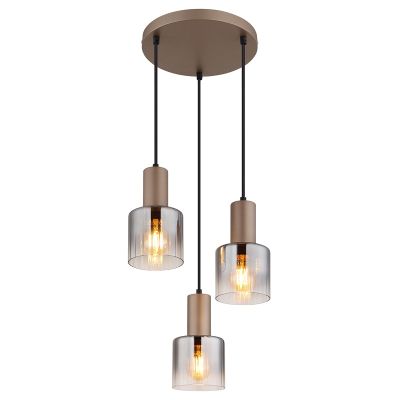 Design üveg függőlámpa barna, Warren