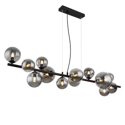 Design üveg függőlámpa fekete, Melinda