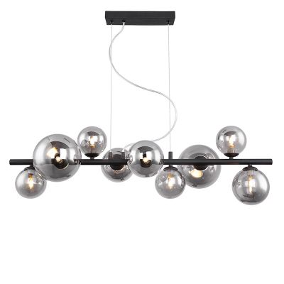 Design üveg függőlámpa fekete, Melinda