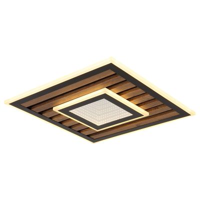 Design fém mennyezeti lámpa fekete, Wietze, 24 W, 3000 K LED